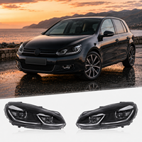 Phares YX Crystal Clear 6000K pour VW Golf 6 2009-2012, 12V ABS résistant aux intempéries, kit de mise à niveau Plug+Play