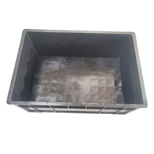 YP-D035 650*440*270mm Thicken Black PP Plastic ESD Antistatic Box/Electronic Workshops Anti-static Containers/ESD Plastic Box