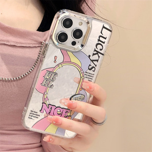 Gương trang điểm hình bướm sang trọng & Ốp điện thoại cho <span class=keywords><strong>iPhone</strong></span> 17 Air 17 16 15 Pro/Pro Max, Túi phụ kiện tiện lợi - Product Image 3