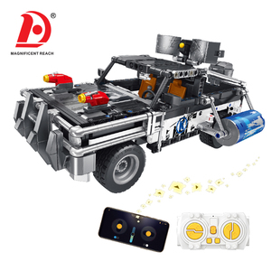 Ensemble de blocs de construction de camionnette tout-terrain RC, briques techniques télécommandées, véhicule blindé, <span class=keywords><strong>jouet</strong></span> de construction STEM pour adolescents - Product Image 4