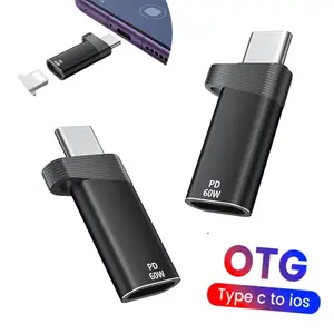 ADS-615 60W PD Fast Charging USB C Male to iOS Female OTG Connector Converter for iPhone 15 60W PD USB C OTG Adapter