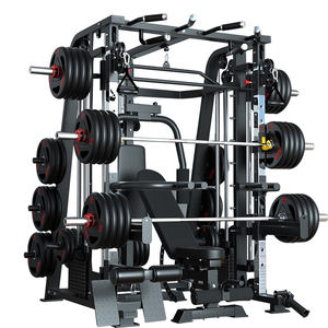 Attrezzatura Completa in Acciaio per Allenamento della Forza, Rack per Deep Squat, Panca per Sollevamento Pesi, Set Bilanciere e Smith Machine - Product Image 2