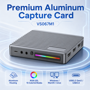 Tarjeta de Captura de Video VS067M1 de 2 Canales 4K 60Hz con Doble HDMI, USB C, Salida en Bucle, LED RGB para Transmisión en Vivo y Grabación - Product Image 4