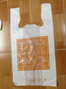 ถุงช้อปปิ้งพลาสติกแบบเสื้อยืด LDPE/HDPE รีไซเคิล คุณภาพพรีเมียม พิมพ์ลายได้ ราคาส่งถูก - Product Image 2