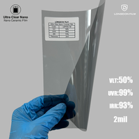 Film solaire pour vitres de voiture en céramique nano PET, anti-rayures, protection UV, garantie 5 ans, rejet UV 99%, rejet IR 95%