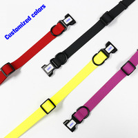 Collar Táctico para Perro Resistente al Agua, Recubierto de PVC, con Cintas, Diseño Sólido, Ajustable, Cómodo y Fácil de Limpiar