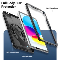 Étui robuste antichoc en plastique rigide avec béquille pour iPad 10e/10,9 pouces 2025 A16, compatible avec l'iPad 11e génération