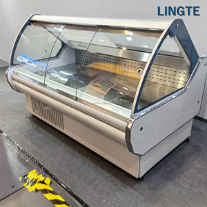 Vitrine Réfrigérée de <span class=keywords><strong>Boucherie</strong></span> en Verre Courbé à Température Précise, Couleur et Taille Personnalisables, pour Magasin <span class=keywords><strong>Moderne</strong></span> en Europe - Product Image 3