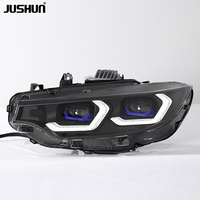 Projecteur LED JUSHUN pour BMW Série 4 F32 F80 F82 LCI 13-20, phares LED améliorés, double lentille, DRL jaune et blanc