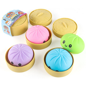 Dumpling Squishy Glitter Dumpling Glitter Dumplings Squishy with Box Dumplings Sensory Squeeze Toy for Stress - Product Image 1