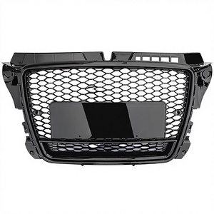 Custom Car <b>Mesh</b> <b>Grille</b> Gloss Black with Lower Frame <b>for</b> Audi A3 S3 8P.5| 8p5 Bulk Discounts & Dropshipping - Product Image 1