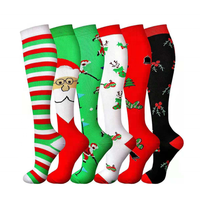 Vente en gros de chaussettes de compression personnalisées anti-fatigue et soulagement de la douleur pour le cyclisme, le football et les sports
