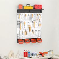 Organisateur mural en panneau perforé ABS, robuste, écologique, imperméable, pour cuisine, garage, salle de bain, armoire, moderne, à fixation murale