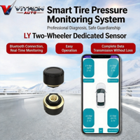 Moniteur TPMS Bluetooth 5.0 avec détecteur externe, compatible Android/iOS, haute précision 433 MHz, étanche, antivol pour vélo et moto