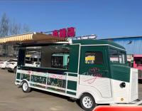 Camioneta de Comida Móvil Vintage Verde Personalizada con Vaporera Eléctrica, Área de Calentamiento de Platos para Negocios de Desayunos Calientes