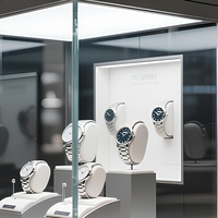 Support d'affichage personnalisé pour montres de luxe GZowin, avec éclairage LED, design de haute qualité et durable