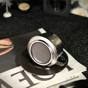 Ensemble de tasses à café en céramique vintage personnalisées avec soucoupe, en acier inoxydable, écologique, luxueux, minimaliste, idéal pour la maison, le bureau ou le café - Product Image 6