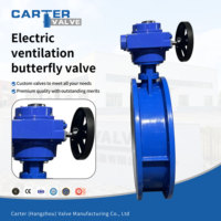 Válvula de Mariposa Eléctrica Neumática para Ventilación, Tipo Wafer, Acero Inoxidable 304, a Prueba de Explosiones ATEX Exd, para Altas Temperaturas, Gases de Combustión, HVAC