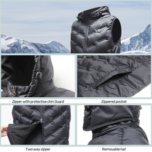 Casual Winter Heated Vest for Eagles Waterproof Reflective <strong>Thin</strong> Fleece Outer Wear Breathable Windproof <strong>Gilet</strong> - Product Image 3