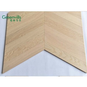 100% parquet en bois d'ingénierie massif de chêne blanc européen Guangzhou <span class=keywords><strong>prix</strong></span> usine parquet <span class=keywords><strong>chevron</strong></span> à chevrons - Product Image 2