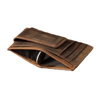 Dompet Kartu Minimalis Kulit Asli Pria Berkualitas Tinggi, Tempat Kartu Tipis dengan Klip Uang Magnetik, Dompet Kulit Pria untuk Hadiah