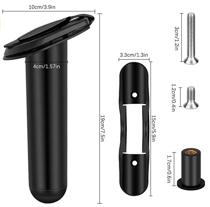 Black Kayak Fishing Rod Holder Carbon Fibre Flush Mount Accessories Paddle  Clips Boat Canoe Fishing Tackle Accessory 3.1-4m| Alibaba.com