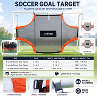 Cible de but de football en tissu Oxford pliable et portable pour l'entraînement de précision au tir (5, 7 ou 11 côtés)