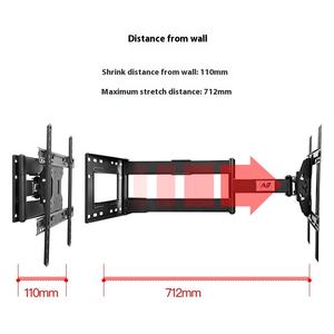 NB SP2 Support TV Télescopique <span class=keywords><strong>Bras</strong></span> Super-Long Pivotant à 90 Degrés Compatible 40-70 Pouces LCD Plasma Acier Matériau Montage Gauche Téléviseurs - Product Image 4