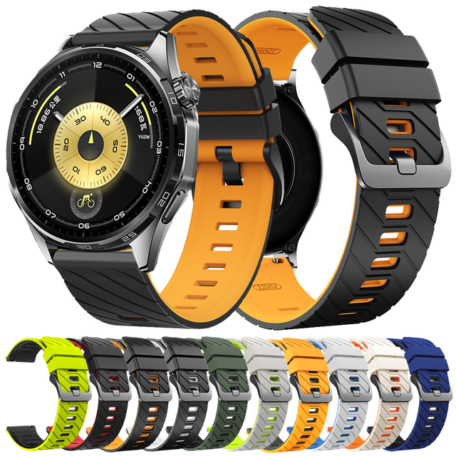 22mm Silicone Strap Quick Release Smartwatch Band Two-Tone Sport Bracelet for Garmin Venu 4 3 45mm Forerunner 265 255 570 47mm
