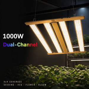 Meilleures lampes de culture LED à spectre complet 1000 W 4x4 Nouveauté 2026 Lampe de culture LED 1000 Watt 3,2 µmol pour la germination, la croissance végétative, la floraison et la maturation - Product Image 1