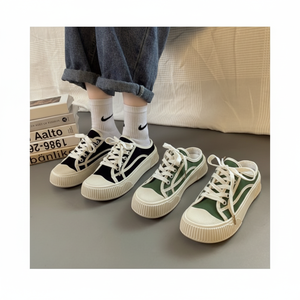 Sneakers Casual alla moda da donna e bloafer di Mules su tessuto di tela - Product Image 1