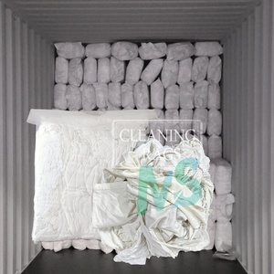 Chiffons de nettoyage hautement absorbants en coton blanc, issus de matériaux recyclés, pour l'entretien des machines navires et le nettoyage industriel - Product Image 1