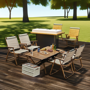 Muebles de jardín portátiles para exteriores Poker Banquet Catering Bbq Camping Picnic plegable Kemit Silla de playa para Garden Poker BBQ - Product Image 3
