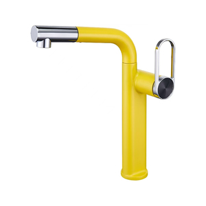 Robinet de lavabo moderne en laiton chromé à montage sur pont, à poignée unique, pour eau chaude et froide - Product Image 6