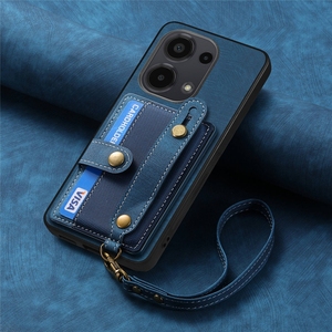 Funda de teléfono de bolsillo con tarjeta de piel retro con cuerda para Redmi Note 13 <span class=keywords><strong>Pro</strong></span>/A3/Turbo 3 5G/K70E/K70 <span class=keywords><strong>Pro</strong></span>/13C - Product Image 4
