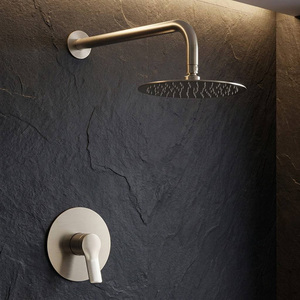 <span class=keywords><strong>Colonne</strong></span> de douche murale en acier inoxydable SUS 304 sans plomb, avec <span class=keywords><strong>mitigeur</strong></span> de douche dissimulé et finition brossée, pour <span class=keywords><strong>baignoire</strong></span> - Product Image 2