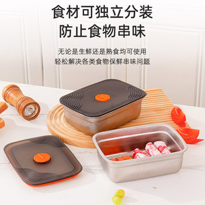 Recipiente Hermético de Titanio Puro para Alimentos con Tapa, Lonchera Portátil de Gran Capacidad para Exteriores, Caja de Almacenamiento para Refrigerador - Product Image 3