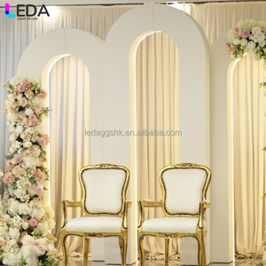 LEDA Designs - Fondo de Escenario para Eventos, Fondo de Acrílico 3D para Bodas, Arco de PVC, Decoración de Boda, Pared de Fondo Blanca - Product Image 2