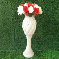 Grand vase en plastique blanc pour fleurs, tendance, pour mariage, fête, événement, décoration extérieure