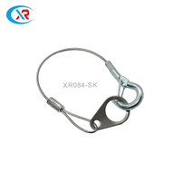 Câble en acier revêtu de vinyle de sécurité avec cosses à œillets serties Assemblage d'extrémité de câble