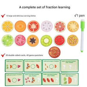 Nouveaux jouets éducatifs en bois pour enfants : aides pédagogiques pour l'apprentissage des <span class=keywords><strong>fractions</strong></span> en classe - Product Image 5