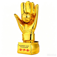 Trophée de football en résine, design coupe, récompense meilleur joueur, trophée gant d'or, trophée gardien de but, objet commémoratif pour les fans, écologique, UV