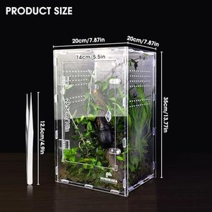 Enclos pour araignées sauteuses en acrylique - Terrarium pour insectes pour araignées, mantes, tarantules et grenouilles - Product Image 2