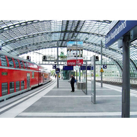 Structure en acier préfabriquée sur mesure à longue portée pour gare ferroviaire, bâtiment à ossature de toit à grande portée