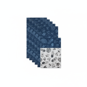 Collezione fodera frigo Non adesivo, tagliato per adattarsi, 12x24 ", mercato blu nautico, 6 pezzi | Importazioni di Design - Product Image 1