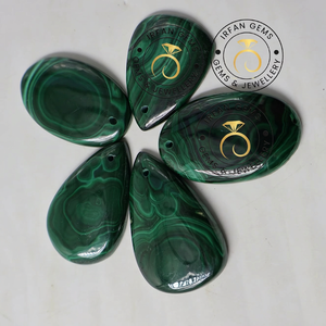 Malachite cristal de qualité supérieure, 100% naturelle, cabochon, pierre précieuse non montée pour la création de bijoux. - Product Image 2