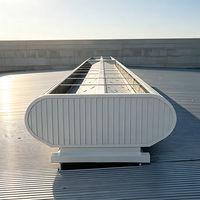 Ventilateur de toit industriel pour atelier à structure métallique, ventilation naturelle, éclairage du jour et évacuation des fumées