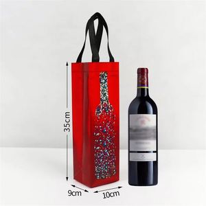 Bolsas de Embalaje para Vino Tinto al por Mayor Transfronterizas, Bolsas de Película Láser No Tejidas, Regalo Personalizado con Logotipo - Product Image 3