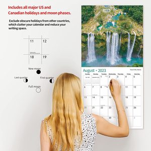 <span class=keywords><strong>Calendario</strong></span> de pared mensual de paisaje del mundo, 14 páginas, <span class=keywords><strong>calendario</strong></span> de impresión, decoración de belleza para el hogar y la Oficina, 2023 - Product Image 5