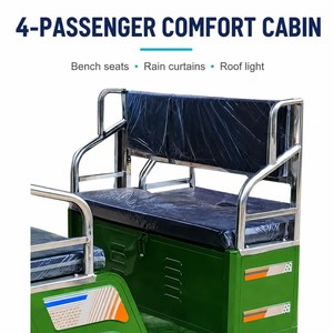 E-Rickshaw Eléctrico Tuk Tuk de 3 <span class=keywords><strong>Ruedas</strong></span>, 1500W, Capacidad de 370KG, 4 Asientos para Pasajeros, Precio de Fábrica, Exportación - Product Image 3